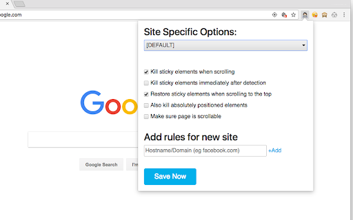 Sticky Header Hider aka Fixed Header Fixer screenshot