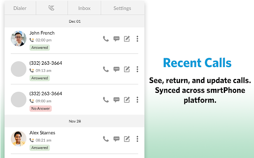 smrtPhone.io Chrome Dialer screenshot