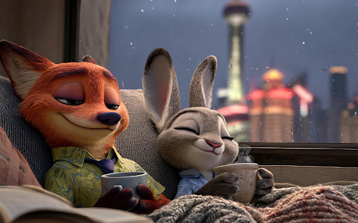 Nick & Judy Relax - Zootopia Live Wallpaper screenshot