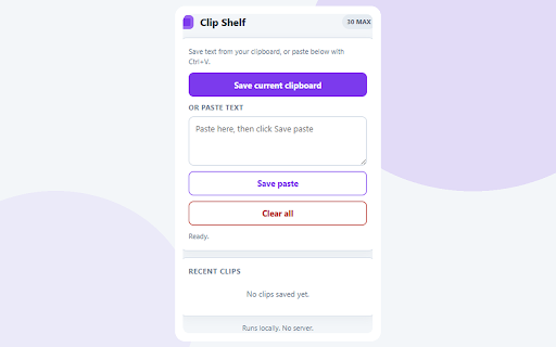 Clip Shelf screenshot