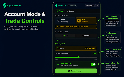Olymp AI Scalper Robot screenshot