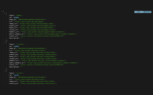 JSON Formatter & Viewer for Chrome screenshot