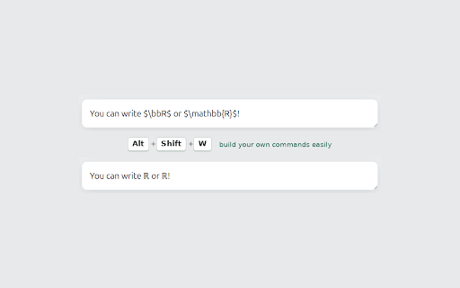 MatTalX - LaTeX to Unicode math symbols screenshot