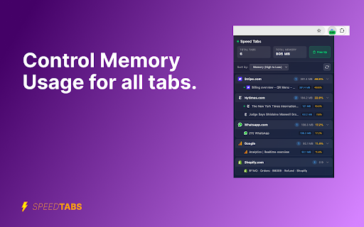 MemoryStats – Close Heavy Tabs, Reduce RAM Usage, Boost Chrome Memory Saver screenshot