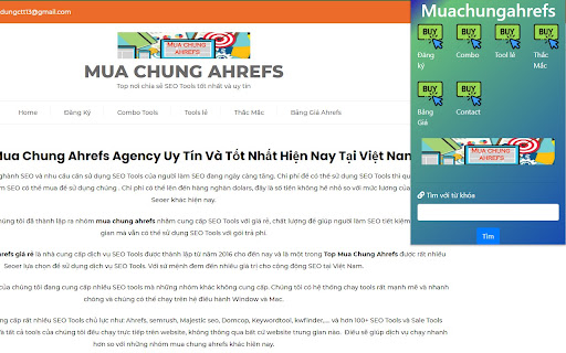 Mua Chung Ahrefs screenshot