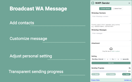 WAPI Sender And ChatGPT for WA screenshot