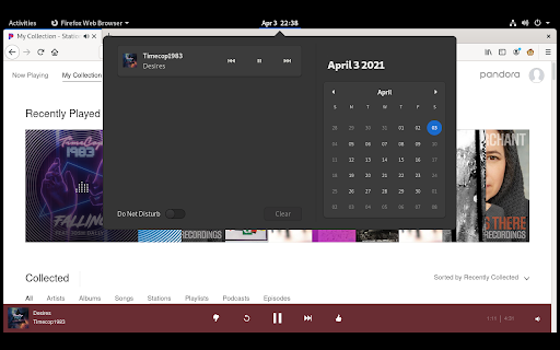 Pandora Media Session Support screenshot