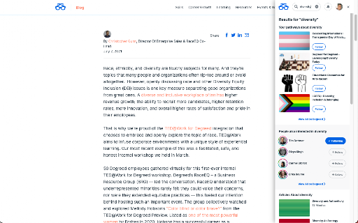 Degreed Extension screenshot