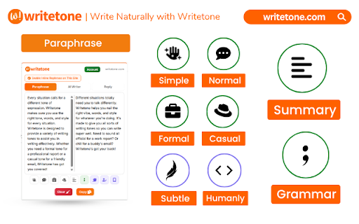 Writetone: AI Writing Assistant & Grammar Fix screenshot