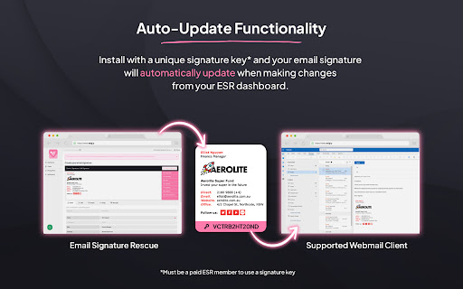 Email Signature Rescue - Browser Extension screenshot