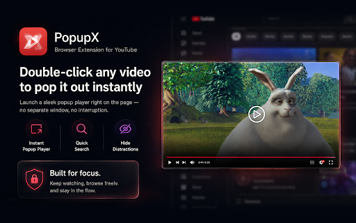 PopupX - YouTube Popup Player screenshot
