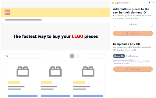 Lego Quick Order screenshot