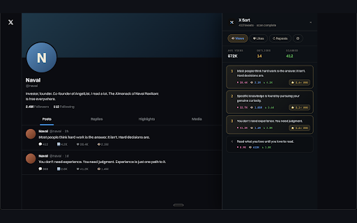 X Sort screenshot