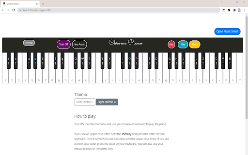 Chrome Piano screenshot