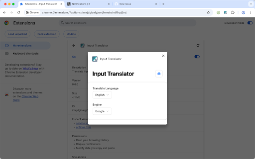 Input Translator screenshot