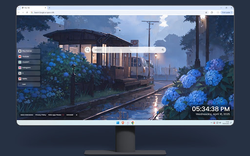 Blue Rainy Season Live Wallpaper screenshot