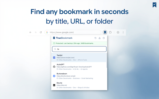 TrueBookmark - Bookmark Manager & Backup screenshot