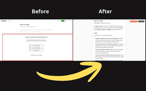 OpenArticle - Bypass Medium Paywalls screenshot