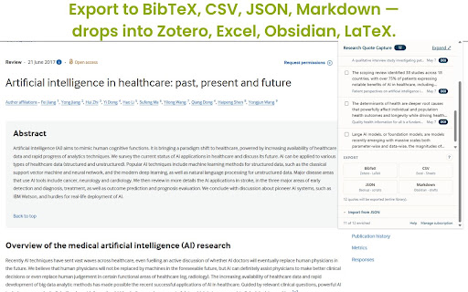 Research Quote Capture screenshot