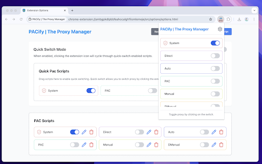 PACify | The Proxy Manager screenshot