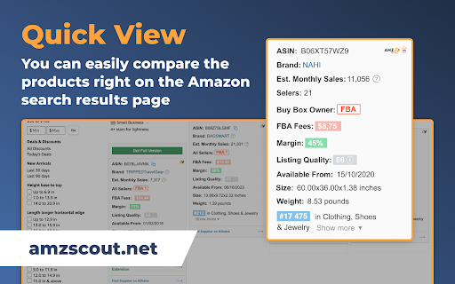 Amazon Quick View by AMZScout screenshot