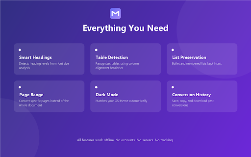 Markify — PDF to Markdown screenshot