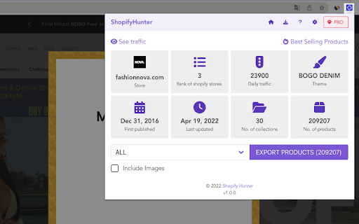 Shopify Hunter - Product Scraper & Store Spy screenshot