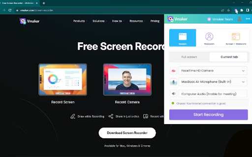 Free Screen Recorder by Vmaker AI screenshot