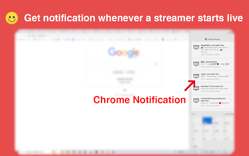 Twitch Notification(Now Streaming Notifier) screenshot