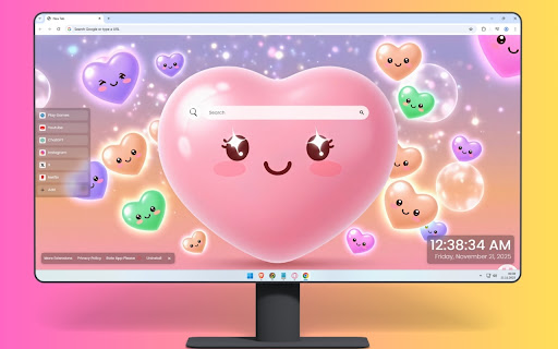 Kawaii Hearts Live Wallpaper screenshot