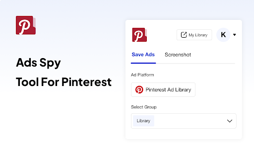 Ad Library - Spy on Competitor's Pinterest Ad screenshot