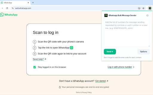 Free WhatsApp Bulk Message Sender by SoarX screenshot