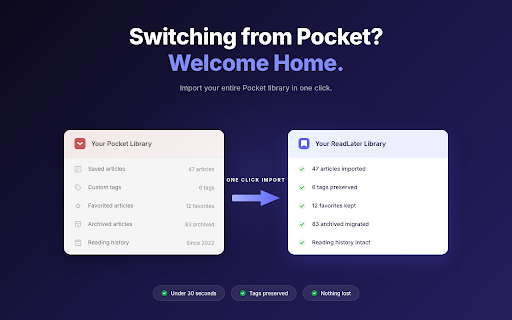 ReadLater Pro - Save Pages to an Offline Reader View screenshot