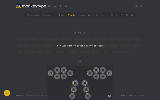 Monkeytype CC Extension screenshot