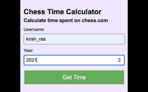 Chess Time Calculator screenshot