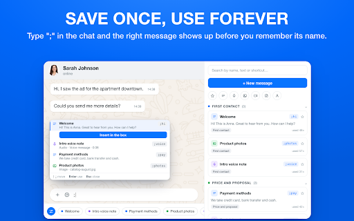 Hotzapp: Responda em 1 clique. CRM e Kanban no WhatsApp Web screenshot