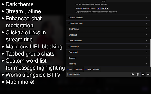 FrankerFaceZ screenshot