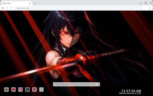 Akame Slashes Akame ga Kill! Live Wallpaper screenshot