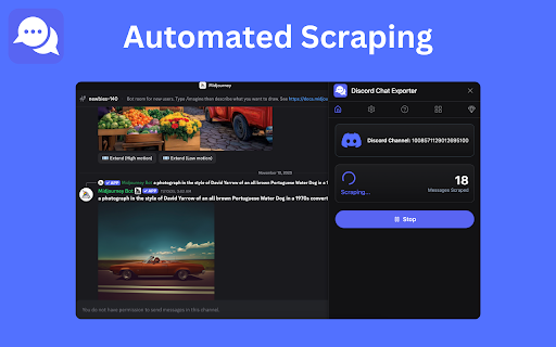 Discord Chat Exporter - Export Discord messages and attachments screenshot