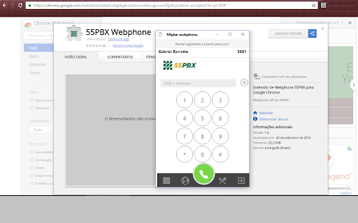 55PBX Web Softphone Grátis para PABX Virtual screenshot