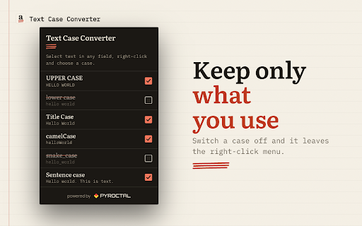 Text Case Converter — Uppercase to Lowercase in Place screenshot