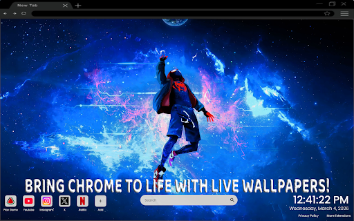 Spider-Man Miles Lost in Space Live Wallpaper screenshot