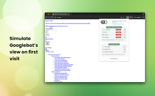 SEO Toggle - An SEO Testing Extension screenshot