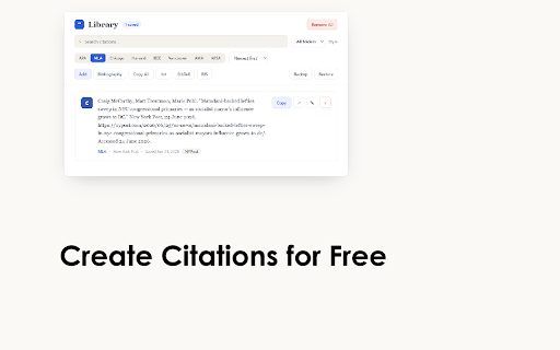 Citation Manager for Google Chrome™ screenshot