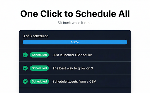 XScheduler - Tweet Scheduler for X (Twitter) | Bulk Schedule Posts screenshot
