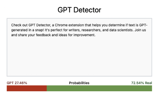GPT Detector by AE Studio screenshot