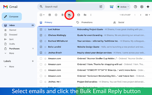Bulk Email Reply by cloudHQ screenshot