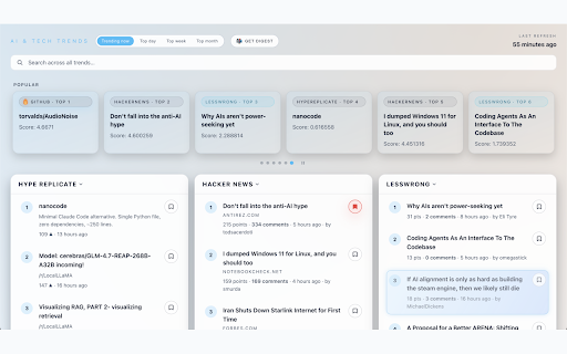 AI & Trends Dashboard screenshot