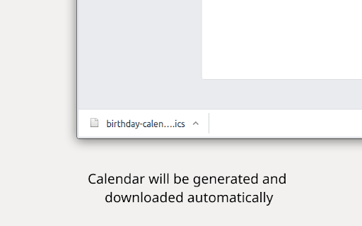 Birthday Calendar Exporter for Facebook screenshot