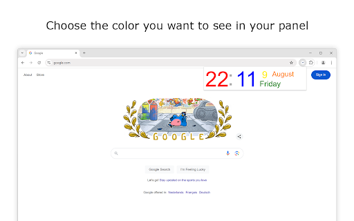 Date Today for Google Chrome screenshot